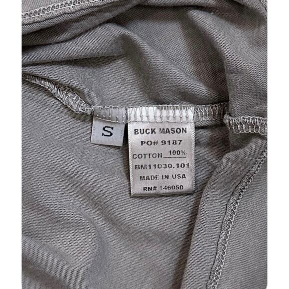 Buck Mason Men's Pima Cotton Straight Hem Crewneck Made in USA Tee T-Shirt - Picture 4 of 5